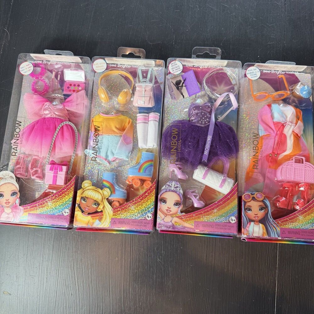 Rainbow High Outfits Lot of 4 New